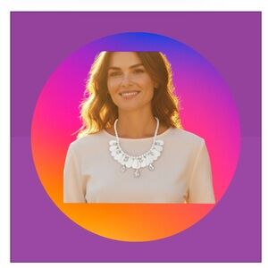 J Crew White Gem and Crystal Necklace